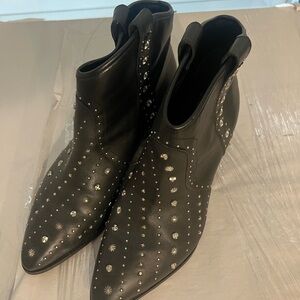 Sam Edelman Black Studded Ankle Boots